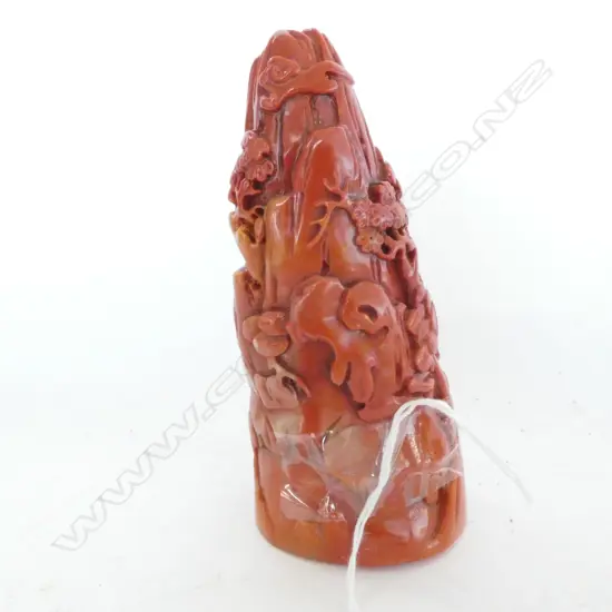 CHINESE SHOUSHAN STONE CARVING H. 125MM