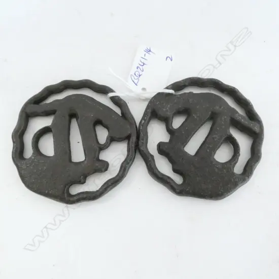 2 JAPANESE STEEL SWORD GUARDS