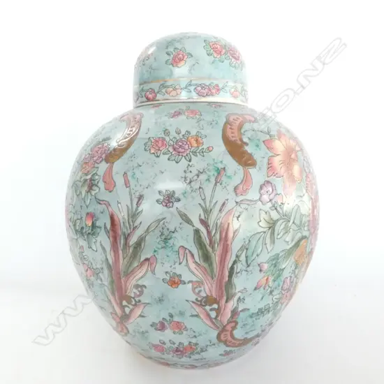 CHINESE GINGER JAR DRILLED AS LAMP BASE H. 310MM