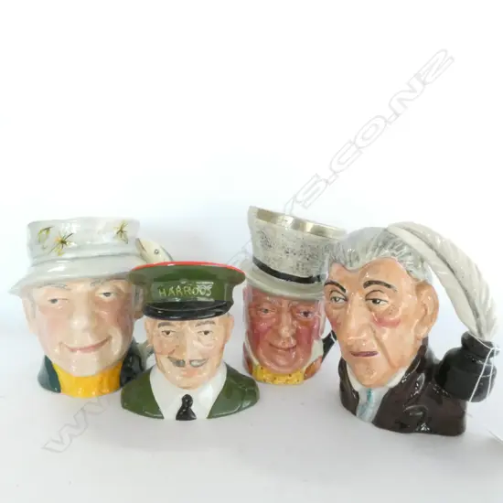 FOUR ASSORTED TOBY JUGS, CARLTON WARE, LANCASTER ETC. 