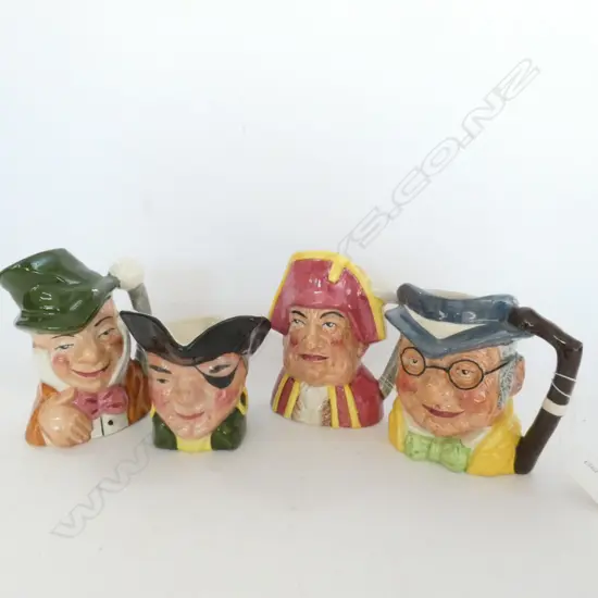 FOUR ARTONE HAND PAINTED TOBY JUGS H. 120MM