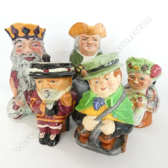FIVE ASSORTED TOBY JUGS, SHORTER & SON ETC. H. 175MM