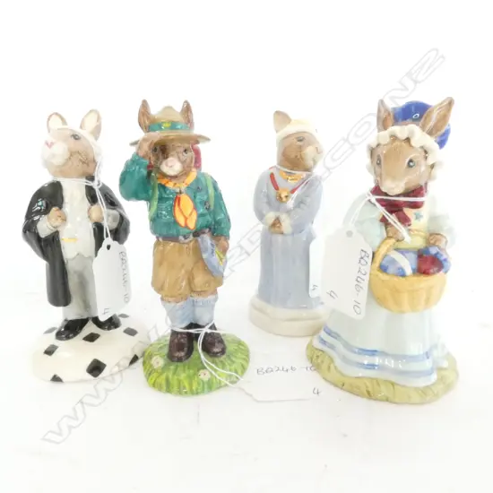 FOUR ROYAL DOULTON BUNNYKINS FIGURINES H. 110MM