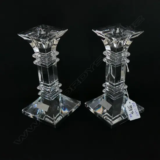 WATERFORD CRYSTAL CANDLE STANDS H. 150MM