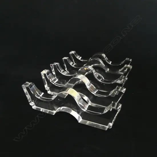 FIVE VAL ST. LAMBERT BELGIUM CRYSTAL KNIFE RESTS (Minor chipping)