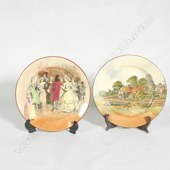 PAIR ROYAL DOULTON SERIES WARE PLATES 260MM