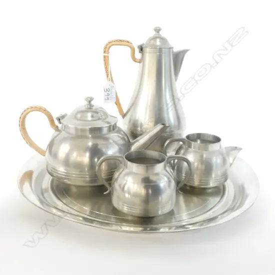 4PC SELANGOR TEA/COFFEE SERVICE WITH TRAY D 370 MM