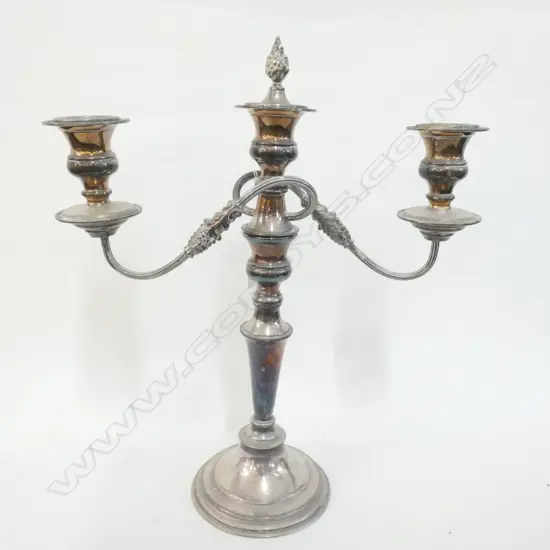 GEORGIAN STYLE EP TWIN BRANCH CANDELABRA H. 410MM