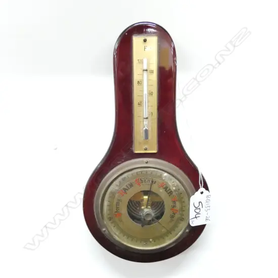 EARLY 20thC BAROMETER THERMOMETER