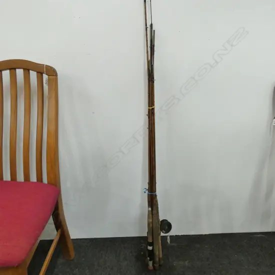COLLECTION OLD CANE/WOOD FLY FISHING RODS...