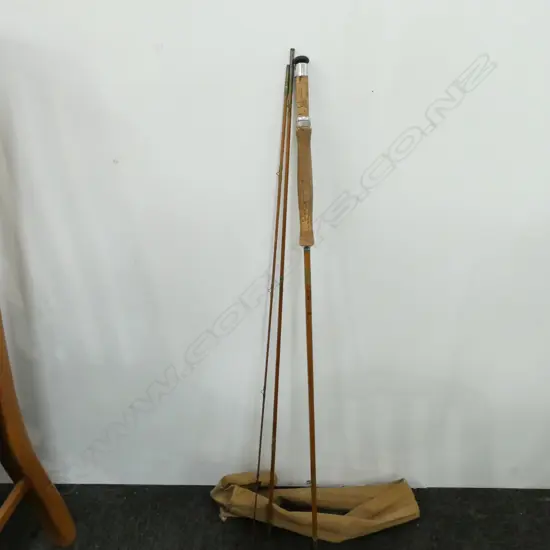 EDGAR SEALEY 3 PCE SPLIT CANE FLY FISHING ROD