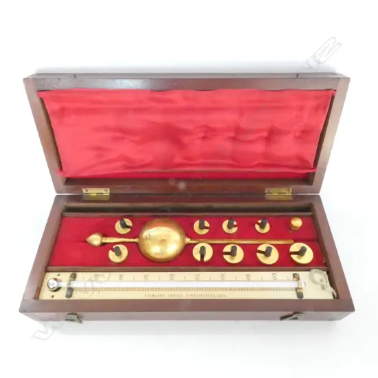 SIKES MAHOGANY HYDROMETER BOXED SET