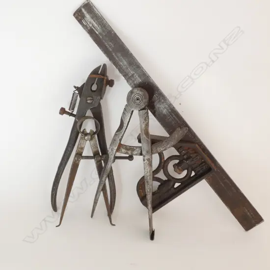 FOUR VINTAGE METAL TOOLS