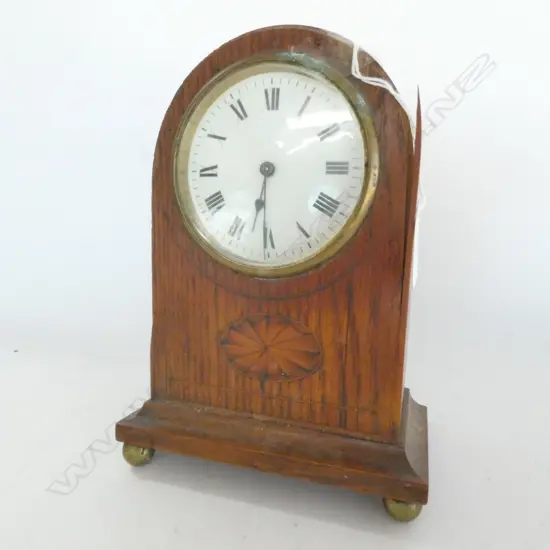WOODEN MANTLE CLOCK, A/F, H. 200MM