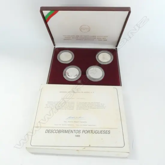 PORTUGUESE 4 SILVER COIN SET