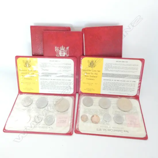 5x NZ 1973 UNC COIN SETS