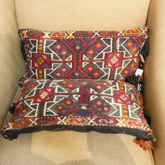 PR VINTAGE TRIBAL TRIBAL KELIM COVERED CUSHIONS