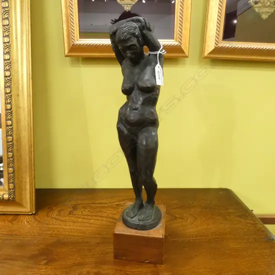 SIGNED FEMALE BRONZE H. 430MM