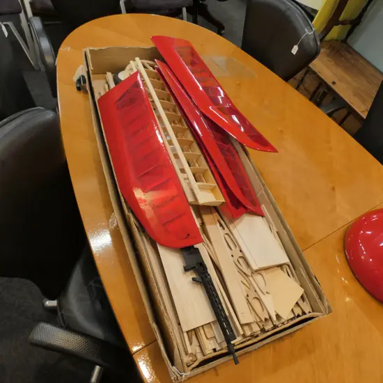 BOX LOT FOKKER TRIPLANE BALSA WOOD KIT MODEL 