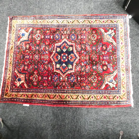 HAND KNOTTED WOOL PILE PERSIAN RUG 1220 X 920MM 