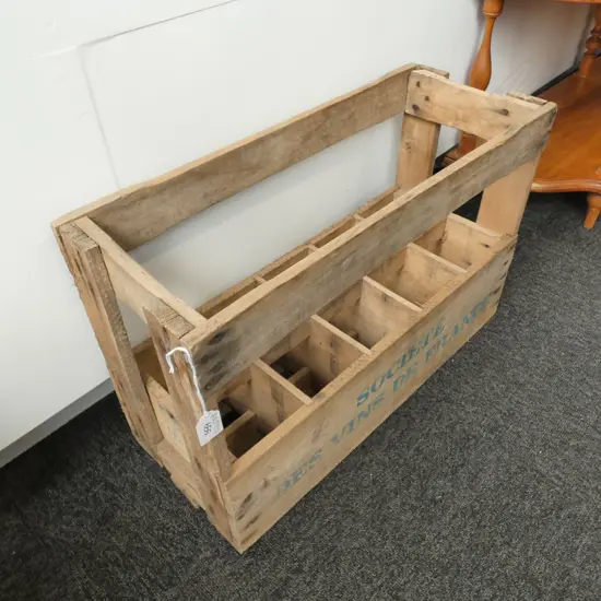 FRENCH WOODEN WINE CRATE L. 575MM