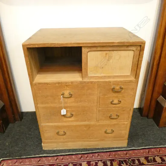 VINTAGE JAPANESE CHEST H. 655MM W. 510MM