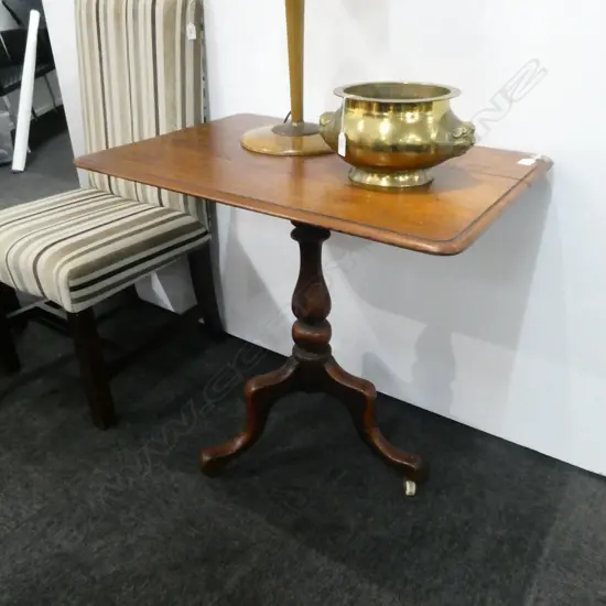 19THC TRIPOD BASE OCCASIONAL ANTIQUE TABLE W 8OOMM