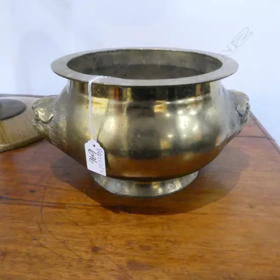 CHINESE BRONZE INCENSE CENSER H. 145MM 210MM DIA