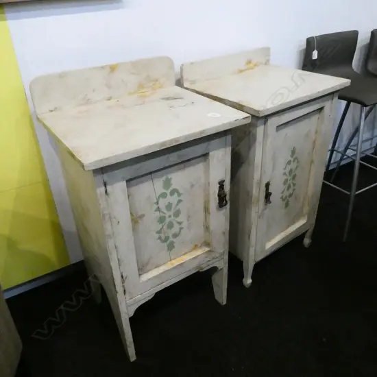 NEAR PR PAINTED BEDSIDE TABLES H. 870MM