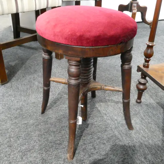 VICTORIAN PIANO STOOL H. 470MM