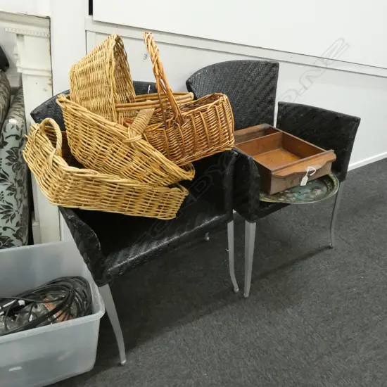 PR WOVEN LEATHER CHAIRS 