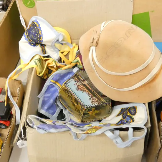 BOX LOT COSTUME JEWELLERY, GLASSES ETC