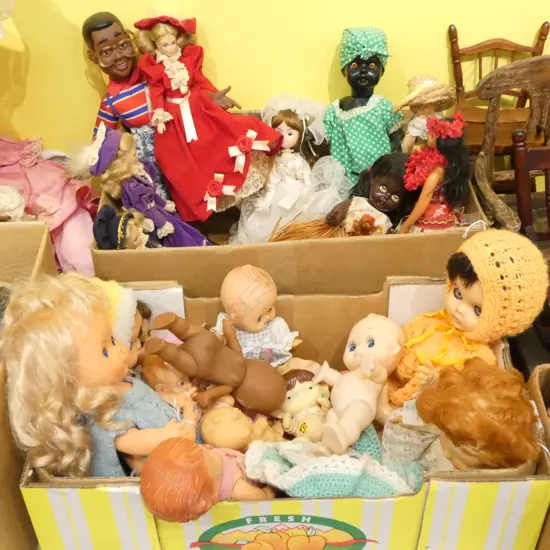 2 BOXES OF ASST DOLLS