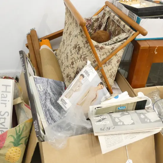 BOX LOT WOOL / SEWING INTEREST