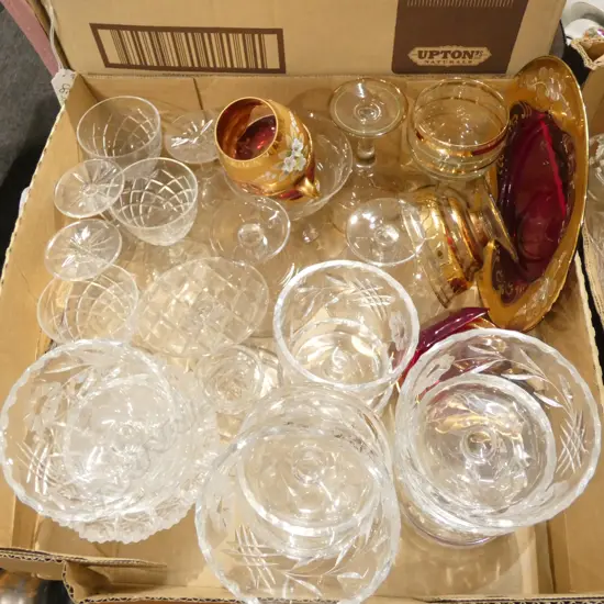 BOX LOT ASST. CRYSTAL ETC