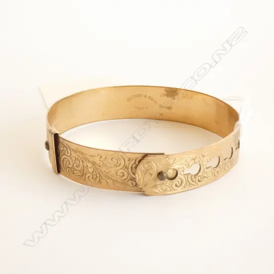 GOLD PLATED BELT STYLE BANGLE