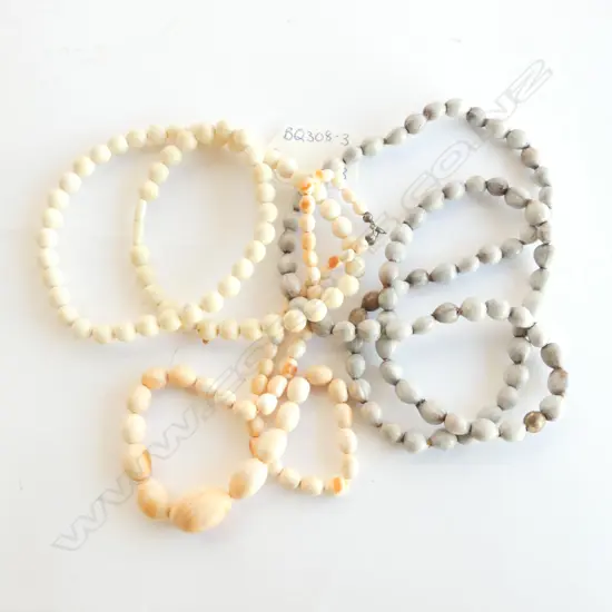 ONE IVORY & TWO SHELL NECKLACES 