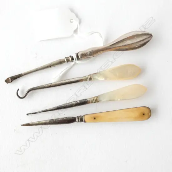 Mother of Pearl and Sterling Silver lacers and manicure