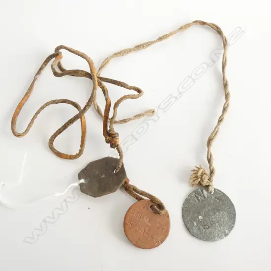 WWI Dog tags Private McCall, Service # 29803, Listed as wounded in action