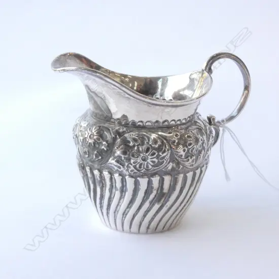 VICT SILVER CREAM JUG, BIRMINGHAM 1892 by MNATHAN & HAYES. 52gm