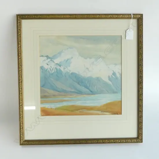 ENGA WASHBOURN (1908-88) SOUTHERN ALPS W/C 265 x 270MM