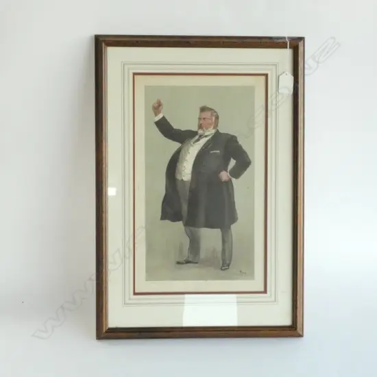 'KING DICK' PREMIER SEDDON VANITY FAIR LITHOGRAPH 370 X 220MM