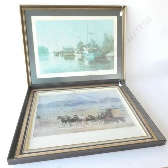 2 PETER BEADLE PRINTS 'SOUTHLAND PASTORAL' 490 X 705MM & OTHER