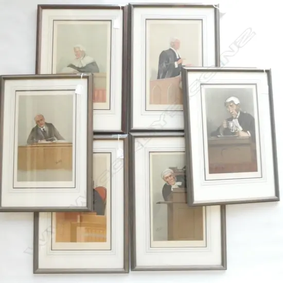 6 JUDICIAL THEMED SPY LITHOGRAPHS...