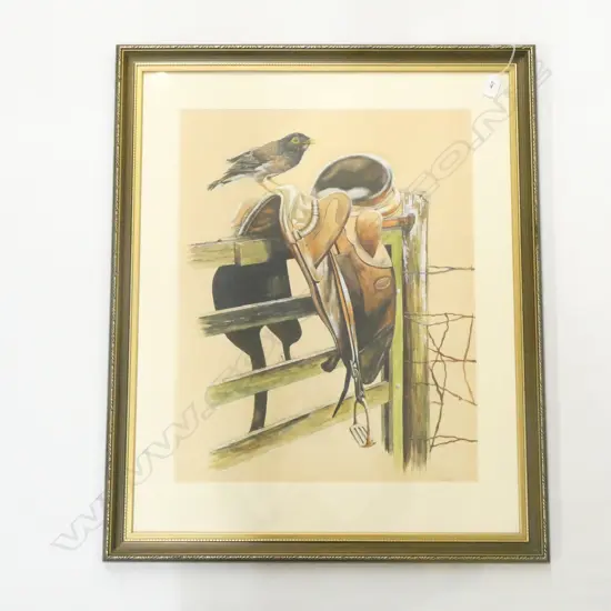 LEN CLARKE 'REST STOP' ACRYLIC ON BOARD 570X440MM