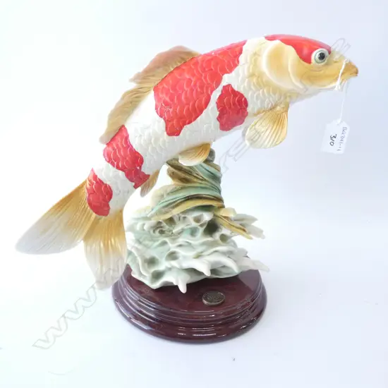 ITALIAN CERAMIC GOLD FISH H. 300MM