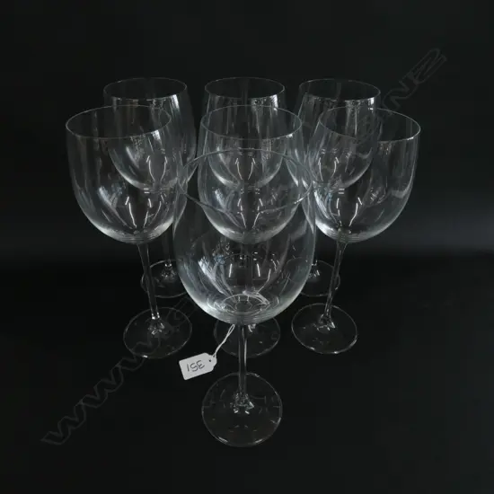 7 CRYSTAL WINE GLASSES H. 235MM