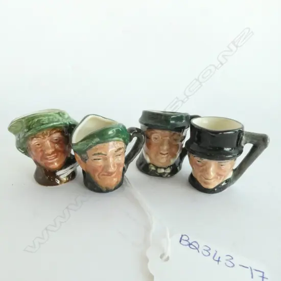 ROYAL ALBERT 4 TINY CHARACTER JUGS ARRIET-AULD MAC-MR PICKWICK-- JOHN PEEL