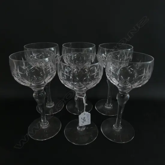 8 TUDOR CRYSTAL WINE GLASSES H. 165MM