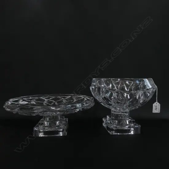 GLASS BOWL H. 200MM + CAKE STAND